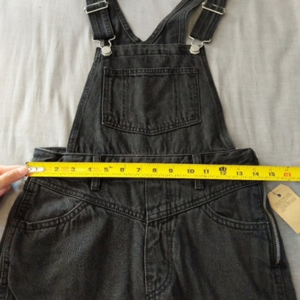 Levi's Taper Overalls Faded Vintage Black Denim Jumpsuit 90s Jeans Pants - Picture 3 of 8